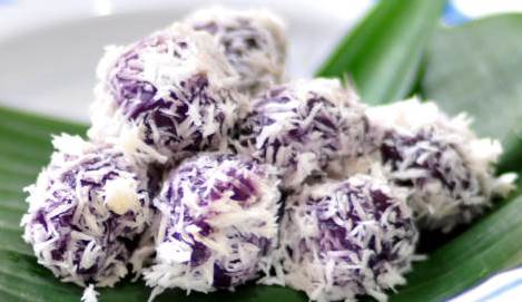 Cara Membuat Kue Klepon Ubi  Ungu  Kenyal