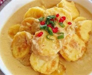 Lidah Sapi Saus Telur Asin