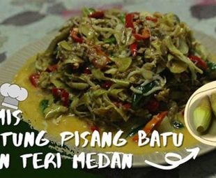 Jantung Pisang Tumis Teri Medan