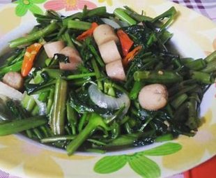 Sosis Cah Kangkung