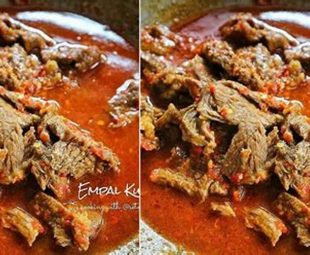 Penyajian Empal Daging Kuah