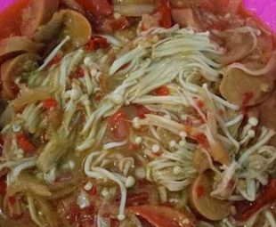 Resep Jamur Enoki Pedas Ala Korea