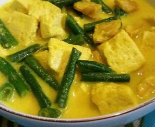 Resep Tahu Santan Kuning Pedas